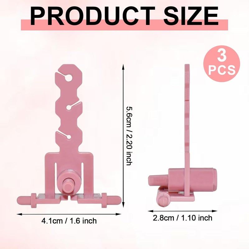 MARRTEUM 3Pcs Knitting Machines Tensioner, Stable Knit Replacement Tension Rod Adapter Accessories Compatible with Sentro 22 32 40 48 Knitting Machines (Pink) - Image 2